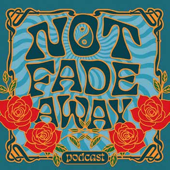 Not Fade Away Podcast logo mark with roses